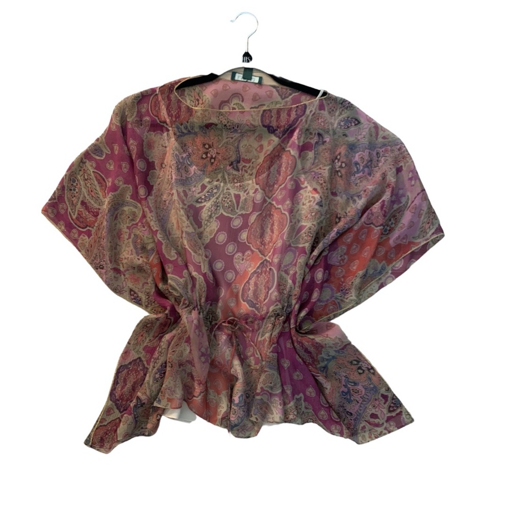 Lauren by Ralph Lauren 100% Silk Tunic Blouse